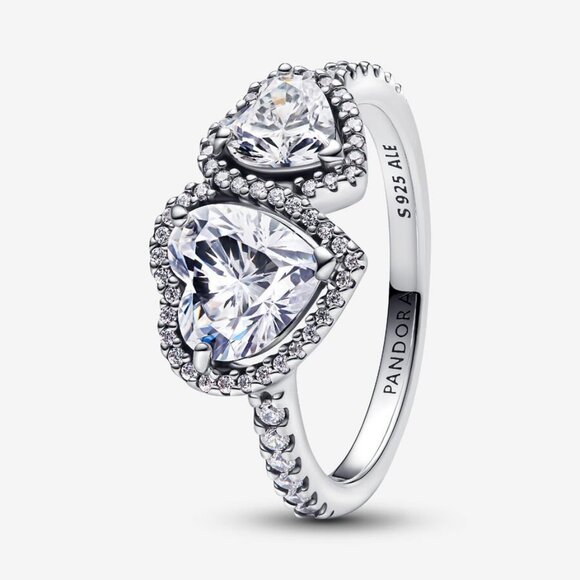 Pandora Jewelry - Pandora Sparkling Halo Hearts Ring